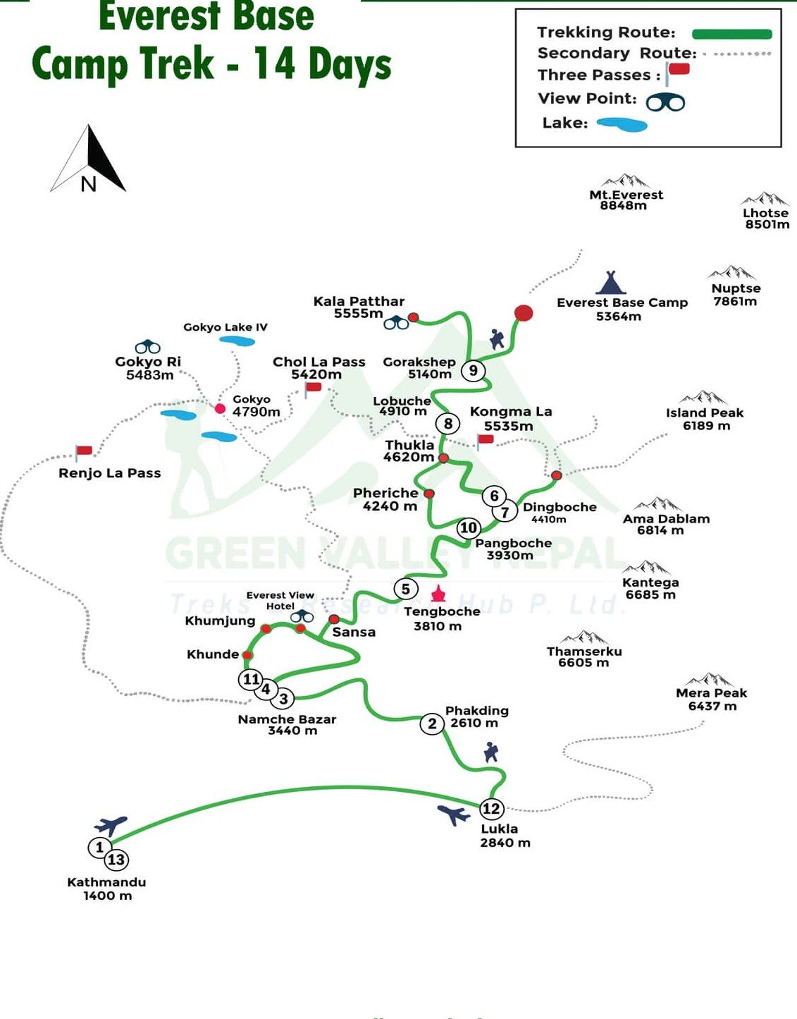 Everest Base Camp Trek(full board) map